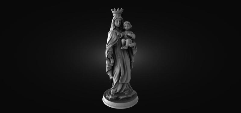 Virgin Mary with baby Jesus statue