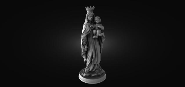 Virgin Mary with baby Jesus statue