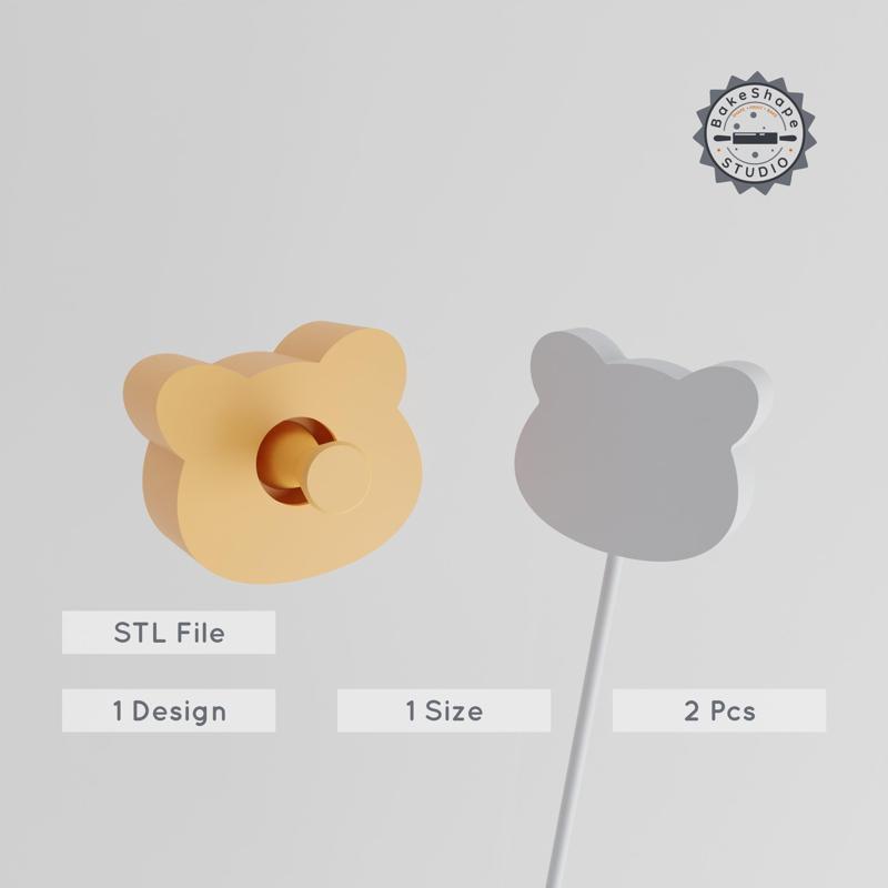 Panda Cake Pop Mold, 2-Piece Wildlife Panda Baking Set, Black & White Bear Dessert Decor, Wildlife Bamboo Bear STL PRODUCT_2216