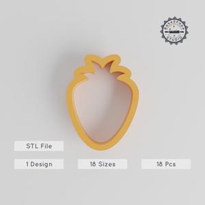 Strawberry Shape Cutter Set, 18 Sizes, Perfect for Cookies, Fondant & Clay, Berry Fruit Design PRODUCT_126