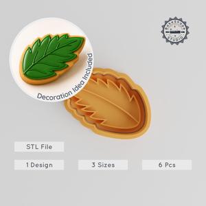 Leaf Shape Cutter & Stamp Set, Perfect for Cookies & Fondant, Nature Foliage, Multiple Sizes S/M/L PRODUCT_528