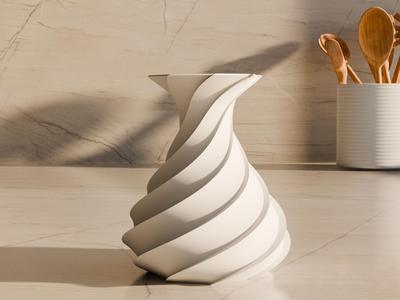 Futuristic spiral vase