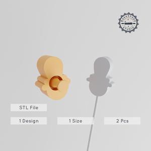 Baby Pacifier Cake Pop Mold, Infant Soother Design, Child Comforter, 2-Piece STL File for 3D Printing PRODUCT_1181