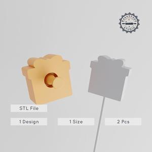 Gift Box Cake Pop Mold Set, Present Design, Surprise Gift 3D Print Model PRODUCT_1233