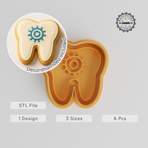 Dental Care Shape Cutter & Stamp Pack, 3 Sizes, Perfect for Cookies & Fondant PRODUCT_504