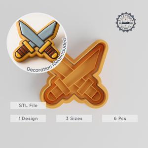 Ninja Shape Cutter & Stamp Set, Cookie & Fondant Tool, Stealth Warrior Design, 3 Sizes, 6 Pieces PRODUCT_1274
