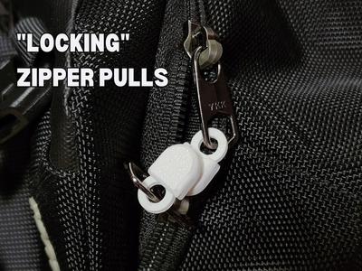 Anti Theft "Locking" Zipper Pulls
