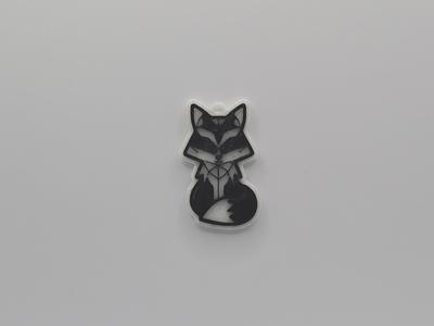 Cute Geometric Fox Keychain