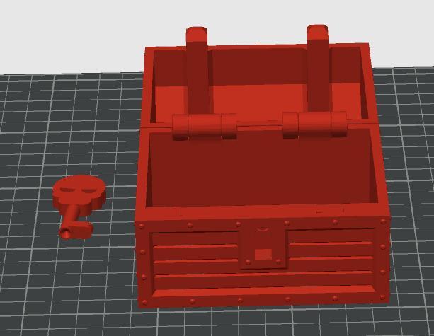 Print in place Chest with key