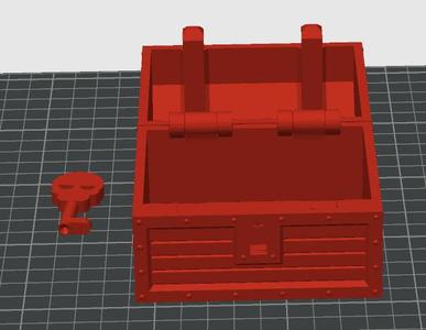Print in place Chest with key