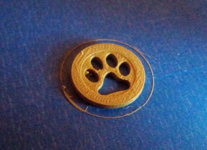 caddie coin _cat print_ 1€ sized