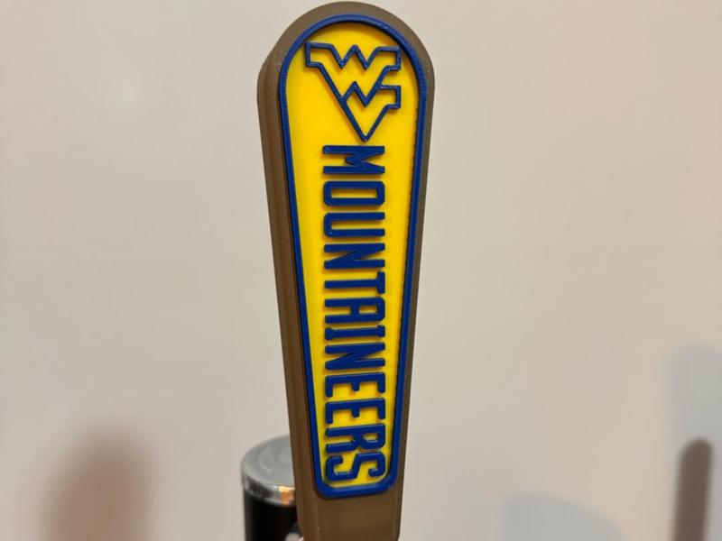 West Virginia Mountaineers Keg Handle Insert