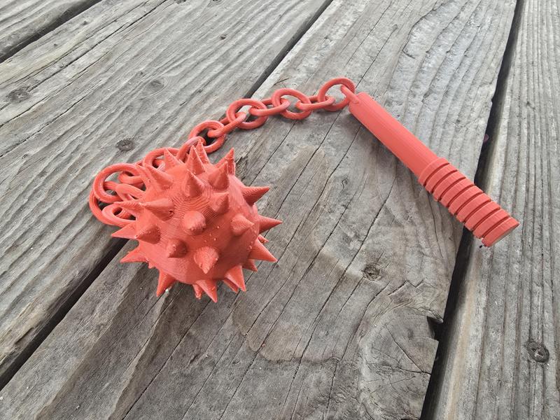 Spiked Mace on Chain