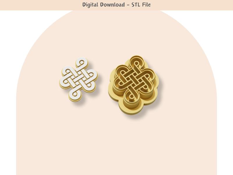 Infinite Knot Clay Cutter for Polymer Clay | Digital STL File | Clay Tools | 4 Sizes Clay Cutters, 2