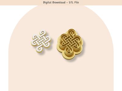 Infinite Knot Clay Cutter for Polymer Clay | Digital STL File | Clay Tools | 4 Sizes Clay Cutters, 2