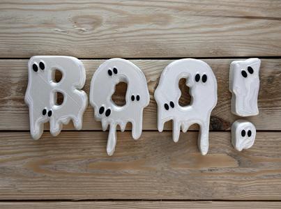 Boo! (wall mounted word/art)