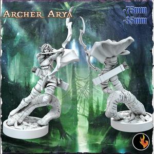Arya - Fantasy Elf Girls STL Vol 1 - 75mm + 35mm Scale