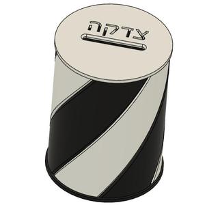 Dual color twist Tzedaka (charity) box
