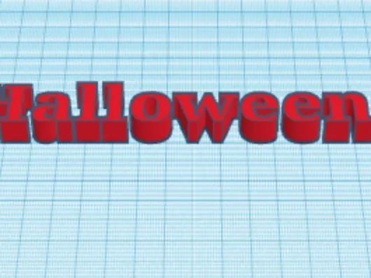 flat halloween text/word