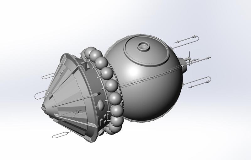 Basic Vostok 1 Vostok 3KA Space Capsule Printable Model