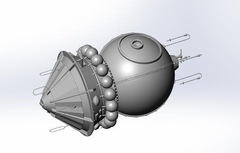 Basic Vostok 1 Vostok 3KA Space Capsule Printable Model