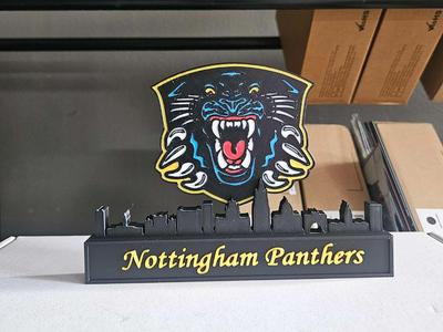 Nothingham Panthers with skyline Icehockey