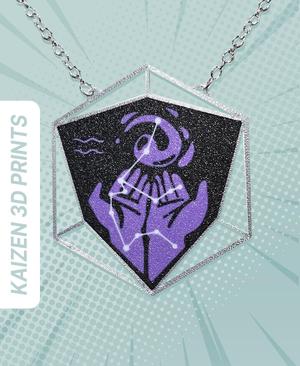 Aquarius Astrology pendant