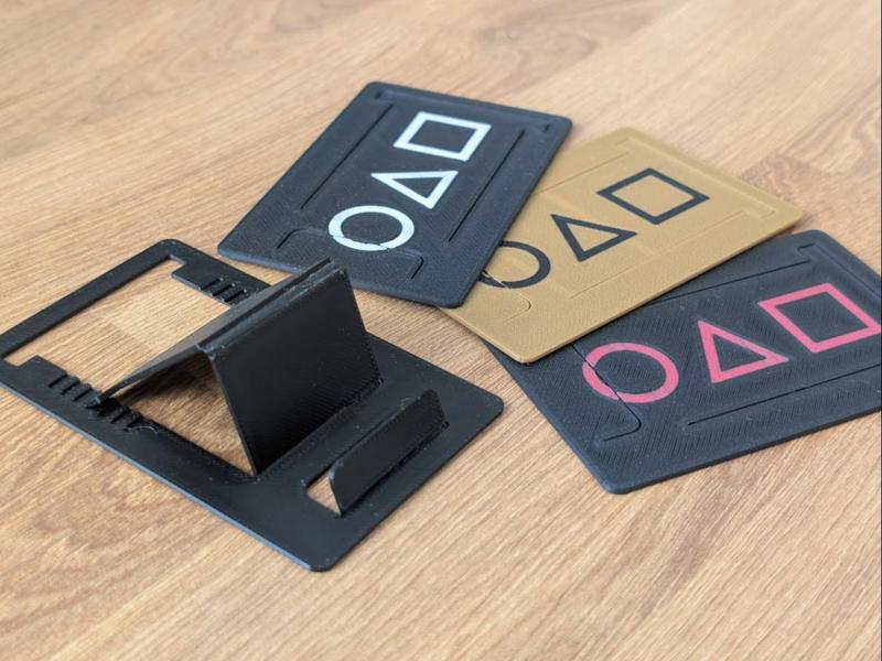 Squid Game Invitation Card Phone Stand Holder