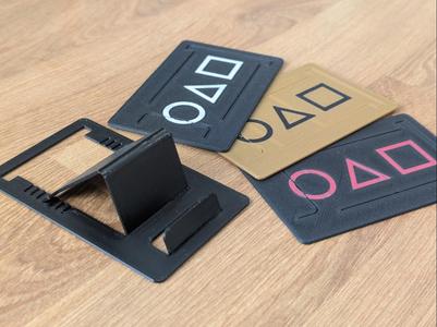 Squid Game Invitation Card Phone Stand Holder