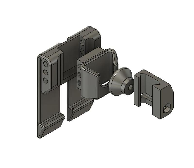 Molle direct hanging holster system (DHHS)