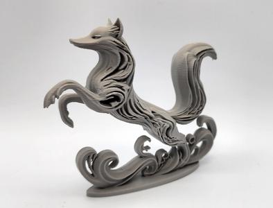 Leaping Fox Sculpture