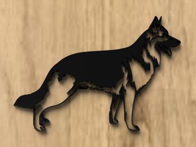 Detailed German Shepard Wall Art