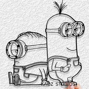 Minnions wall art Despicable Me wall decor disney pixar farnart