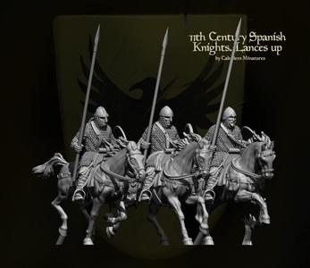 11th Century Knights with lances at up