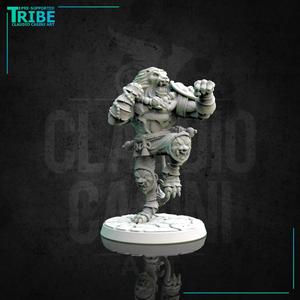 (0163) Male felinid lionfolk lionman monk
