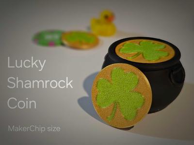 Lucky shamrock coin | MakerChip size