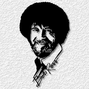 Bob Ross wall art Signature Artist fanart home decor