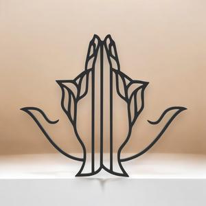 Anjali Mudra Line Art - Desktop Line Art