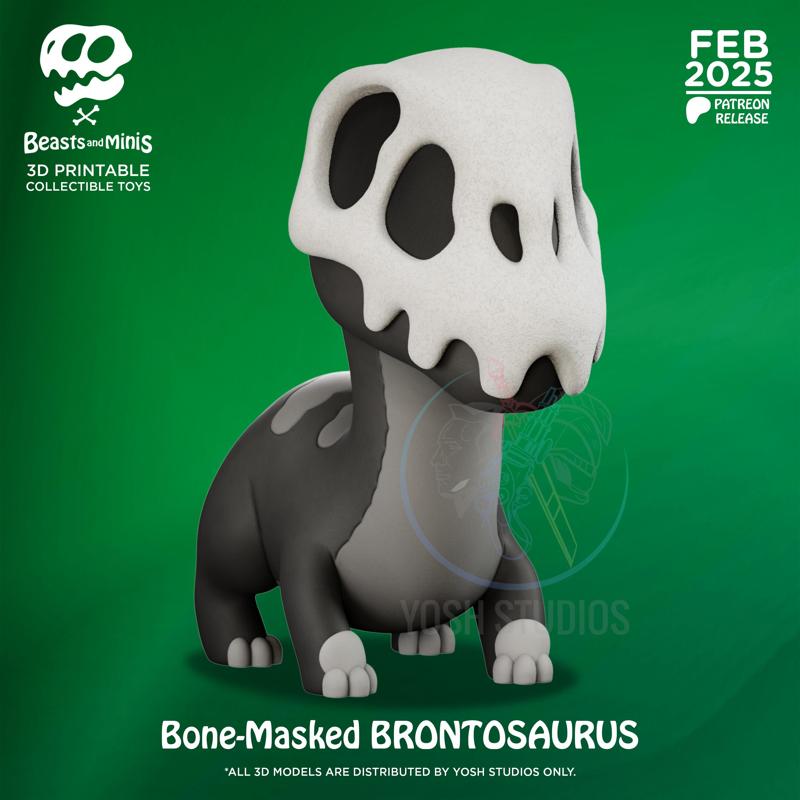Boney Brontosaurus 3D Printer File STL