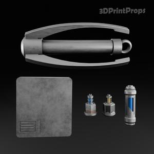 Kay Vess Accessories: Grappling hook, Grappling hook box, Bacta vial, Blaster modules 