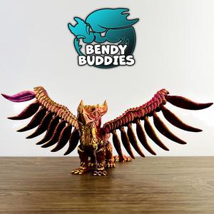 Skywing Griffin / Gryphon Articulated / Print-in-Place Heavenly Flying Beast / Cute Lion Eagle 