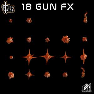 18 Miniature Gun FX - Muzzle flashes and Gun Smoke