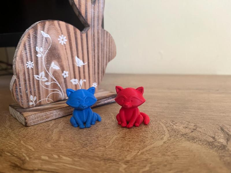 Racoon figure and keychain