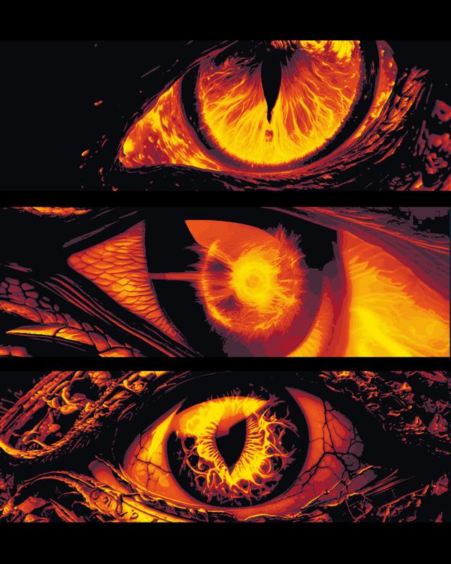 The dragon's eye is drawn to the flames - Set of bookmarks