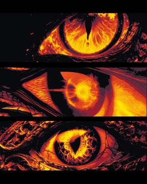 The dragon's eye is drawn to the flames - Set of bookmarks