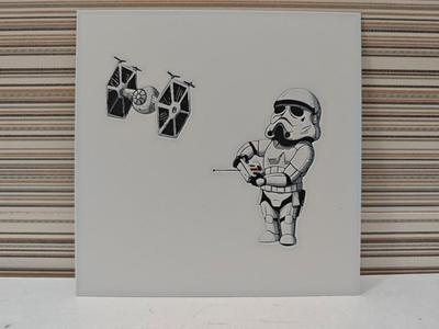 Hueforge Stormtrooper piloting a drone