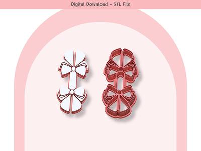 Bow Keychain Clay Cutter for Polymer Clay | Digital STL File | Clay Tools