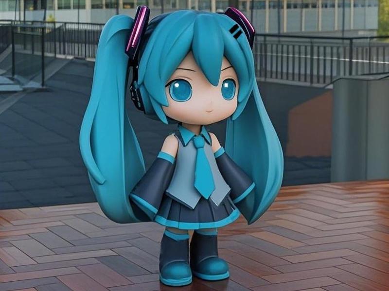 Hatsune Miku figure, multipart print