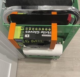 Glovebox hanger for HF Toolbox/Cart