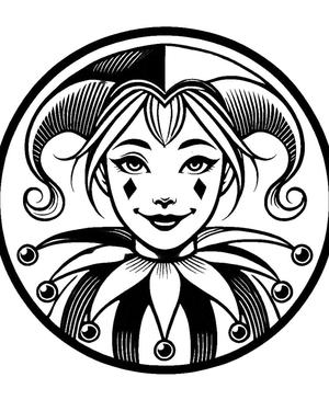 Leather Stamp 85mm Harlequin #7